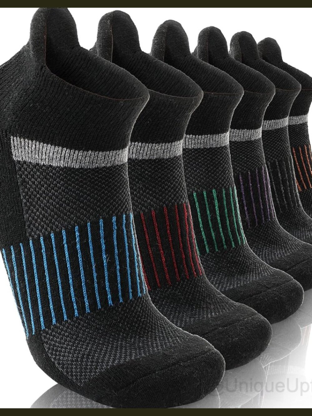 Merino Wool Ankle Running Hiking Socks 6 Pairs Moisture Wicking Arch Support